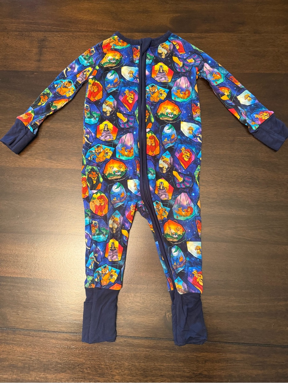 The Lion King bamboo baby zippy Kids One-Piece Footie Pajama size 12-18 months